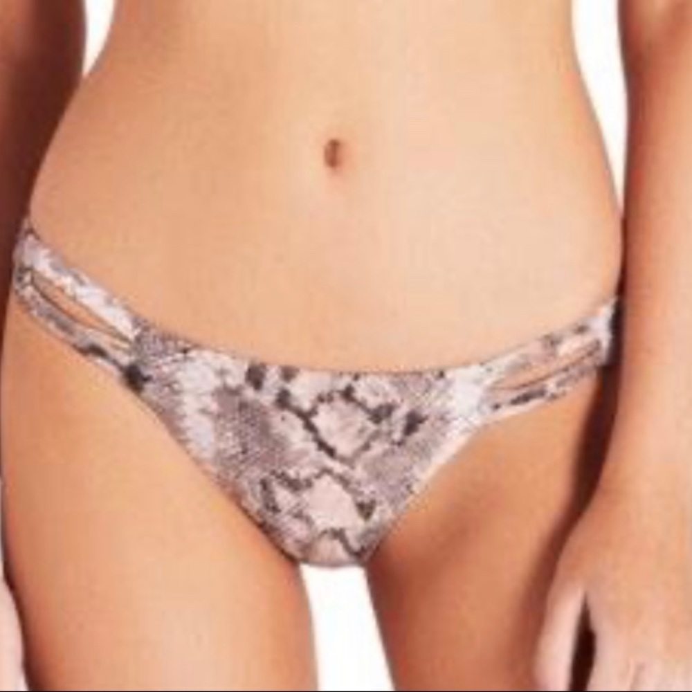 Vitamin A - Neutra snakeskin bikini bottom XS